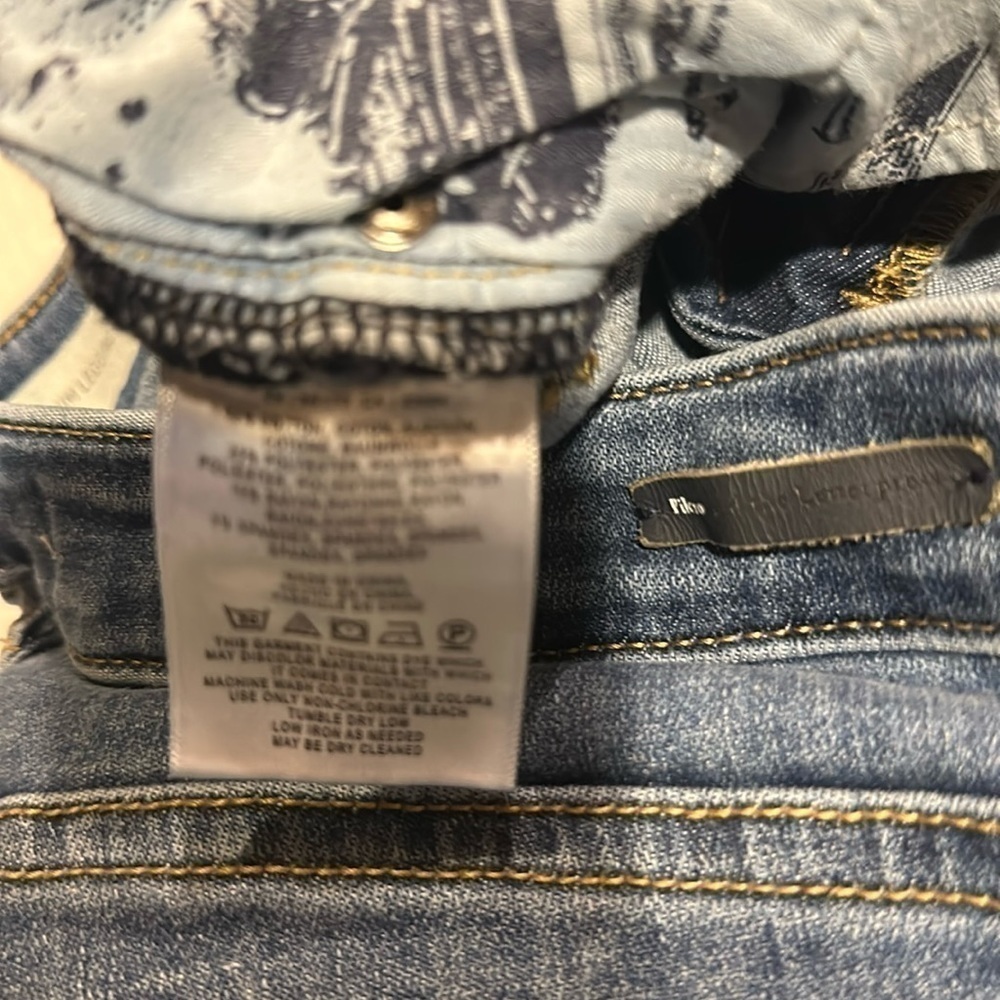 Pilcro by Anthropologie high rise denim legging blue jeans w front & back pocket - Picture 11 of 12